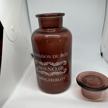 Lamaison Du Rot 1869-No. 68 Caisse-Merlot 1000m Glass Jug Bottle w Glass... - $49.49