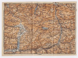 1911 Antique Map Of Pinzgau / Taxenbach / Salzburg / Austria - £17.09 GBP