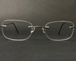 Technolite Eyeglasses Frames TLD 701 GM Gray Rectangular Rimless 50-19-140 - £37.10 GBP
