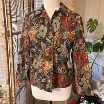 Coldwater Creek Tapestry Jacket Women&#39;s  Long Sleeve Button Up Brocade S... - $25.00