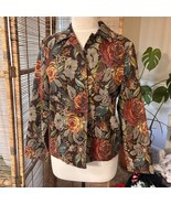 Coldwater Creek Tapestry Jacket Women&#39;s  Long Sleeve Button Up Brocade S... - $33.95 CAD