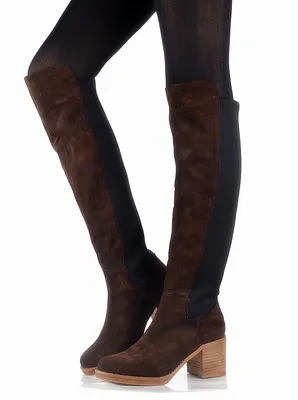 Zobairou super top quality  high heel overknee thigh high boots black br... - $383.23