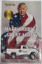 Texas Drive Em Truck Custom Hot Wheels Donald Trump&#39;s MAGA w/Real Riders - £75.85 GBP
