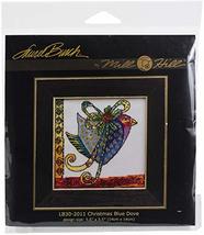 Christmas Blue Dove Beaded Counted Cross Stitch Kit Mill Hill 2020 Laurel Burch  - £18.73 GBP