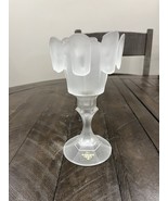 Viking Finnish Crown Satin Crystal Glass Peg Votive Candle Stick Label - $823.45 MXN