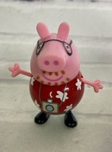 Peppa Pig Dad Poppa Daddy 3in Action Figure Toy With Red Floral Shirt 2003 - £7.93 GBP