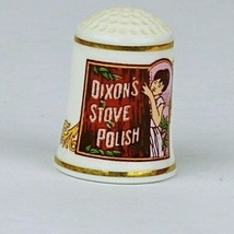Fine Porcelain Advertising Thimble Dixon&#39;s Stove Polish Franklin Mint - £8.45 GBP