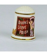 Fine Porcelain Advertising Thimble Dixon&#39;s Stove Polish Franklin Mint - £8.38 GBP