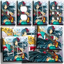 MANGA YOUNG ANIME GIRL ELECTRIC BASS GUITAR LIGHTSWITCH OUTLET PLATE MUS... - $10.91+