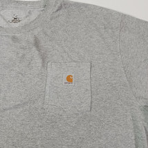 Carhartt K87 HGY Men's Gray Pocket Cotton Blend Short Sleeve T-Shirt Chest Sz 62 image 5