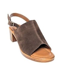 Mariella Womens Brown Suede Leather Made in Italy Block Heel Buckle Strap Sandal - £27.69 GBP