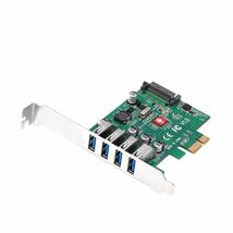 SIIG Dual Profile USB 3.0 4-Port (5Gbps) PCIe 2.0 Host Expansion Card Adapter fo - £36.03 GBP