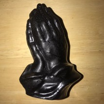 Hand Crafted From Coal Praying Hands 3.5” Black - £7.74 GBP