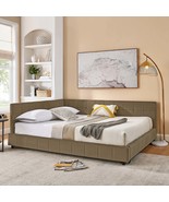 Queen Velvet Tufted Bed Frame w/Sofa &amp; Armrests - $583.99 CAD