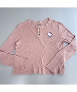 Hello Kitty Long Sleeve T Shirt 1/4 Button Up - $899.66 MXN