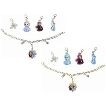 Disney 2-Pack Frozen 2 Interchangeable 5-pc Charm Bracelets, Silver &amp; Gold - £9.55 GBP