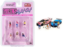 Girls Night Out 6 piece Diecast Figurine Set for 1/64 Scale Models American Dior - £18.07 GBP