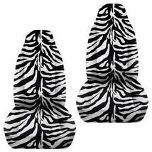 Universal Size front set car seat covers Zebra black and white - $59.99