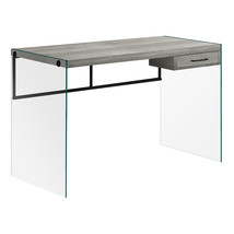 24 Inch Gray and Clear Computer Desk - $8,017.72 MXN