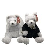TY Beanie Babies Bride and Groom Bear 8 inches Set of 2 Bears - $15.95