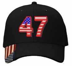 47th President Trump Hat Red, White &amp; Blue American Flag Embroidery Trum... - $24.99