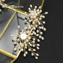 Retro Irregular Twig Set Natural Pearls White Earrings Women Personality Luxury  - £37.59 GBP