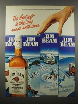 1985 Jim Beam Whiskey Ad - Gift Made With Care - £14.09 GBP