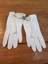 Vintage White French Leather Gloves Small - £19.50 GBP