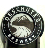 Vintage DeSchutes Brewery 12 1/4&quot; Wood Bar Tap Handle Black &amp; White Thre... - $184.28 MXN