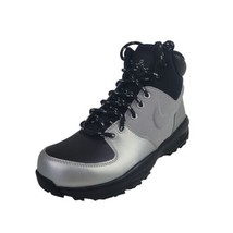 Nike Manoa LTH (GS) Boys Boots Shoes 472648 020 Metallic Silver Black Size 5Y - $78.99