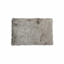 3&quot; X 5&quot; Gray Rectangular Faux Fur - Area Rug - £96.39 GBP