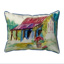 Betsy Drake Barn &amp; Geranium Large Indoor Outdoor Pillow 16x20 - £37.50 GBP