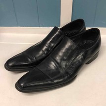 Stagecoach black leather mens shoes 41 size 11 faux snakeskin - $66.48