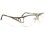Cazal MOD.1044 COL.003 Eyeglasses Frames Brown Gold Rectangular 54-16-135 - £164.13 GBP