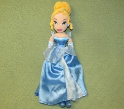 Cinderella Princess Plush Doll 17&quot; Disney Princess Stuffed Character Blue Dress - $9.45