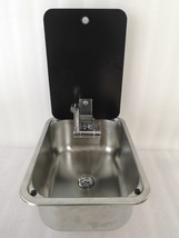 Stainless Steel Sink with Tempered Glass Lid 380*280*136mm GR-566B Boat Caravan - £217.95 GBP+