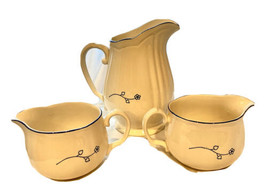 IKEA Pitcher W 2 Creamer Shaped Dishes Rare Pattern Vintage Made In Malaysia - £31.38 GBP