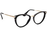 Prada Eyeglasses VPR 53U 1AB-1O1 Black/Gold Cat Eye Frame Italy 52[]19 145 - $399.99