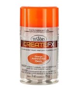 Testors CreateFX Fluorescent Spray Paint, Orange 79625, 3 Oz. Can - £7.43 GBP