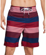 Speedo Men&#39;s Border Line Performance 20&quot; E-Boardshorts in Red Multi-Small - $23.94