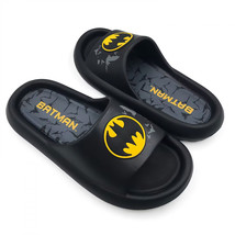 Batman Logo Flip Flop Comfort Slide Sandals Black - $29.98