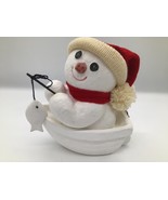 VTG Dept 56 Billy Buttons In Boat Fishing Snowman Holiday - $44.55