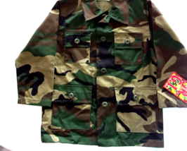NEW BDU WOODLAND CAMOUFLAGE JACKET MADE IN THE USA TODDLER YOUTH SIZE 8 - $16.19