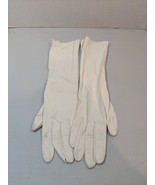 Vintage Franklin Simon Kid Leather Gloves Women 100% Silk Lined  White S... - £13.29 GBP