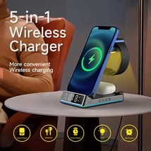 5 in 1 Foldable Wireless Charger Fast Charging Station Dock for Iphone  - £29.94 GBP