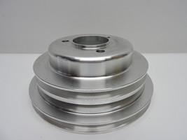 Chevy Big Block Crank Pulley Triple Groove Polished Aluminum For Long Pu... - $46.71