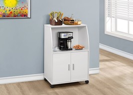 Monarch Specialties I Kitchen Cart, 33&quot;, White - £104.68 GBP