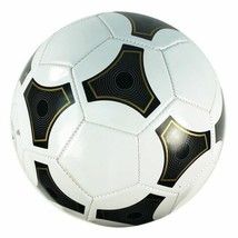 Official Weight &amp; Size No. 5 Durable White and Black Soccer ball Euro Style - £11.98 GBP