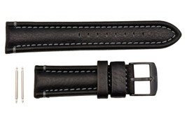 Genuine Luminox Modern Mariner 6250 24mm Genuine Leather Black Watch Band Strap - £68.32 GBP