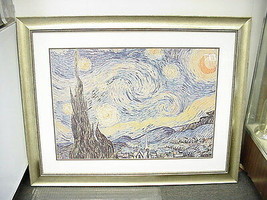 Starry Night Framed Print  by Vincent Van Gogh Decor Art Reproduction - £55.22 GBP